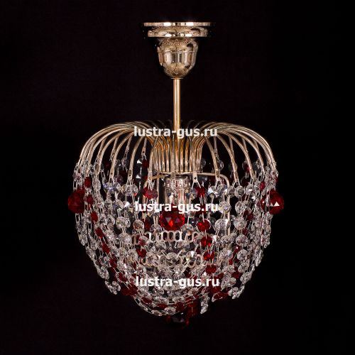 Люстра Малинка шар красная в Сочи Гусь Хрустальный