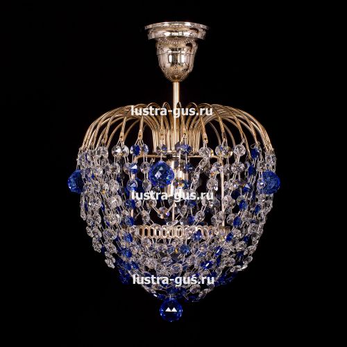 Люстра Малинка шар синяя в Сочи Гусь Хрустальный