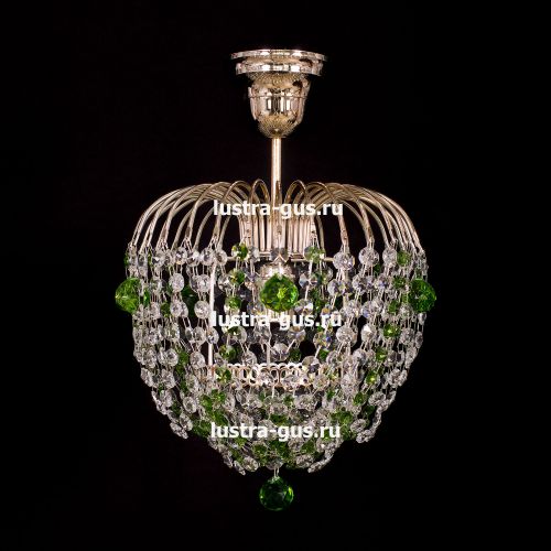 Люстра Малинка шар зеленая в Сочи Гусь Хрустальный