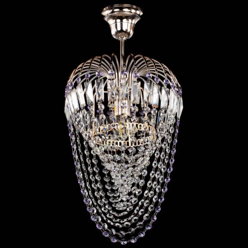 Люстра Малинка Водоворот фиолетовая в Сочи Гусь Хрустальный