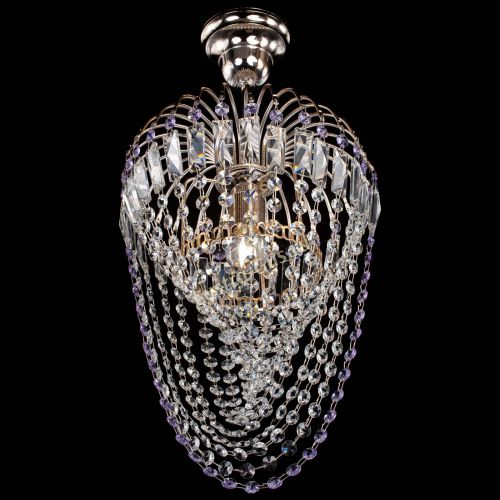 Люстра Малинка Водоворот фиолетовая в Сочи Гусь Хрустальный