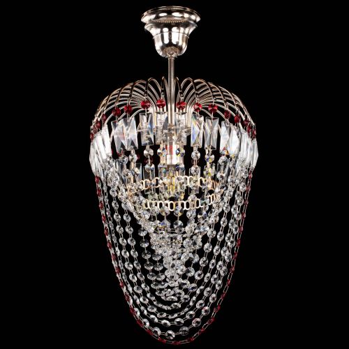 Люстра Малинка Водоворот красная в Сочи Гусь Хрустальный
