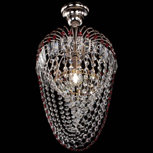 Люстра Малинка Водоворот красная в Сочи Гусь Хрустальный