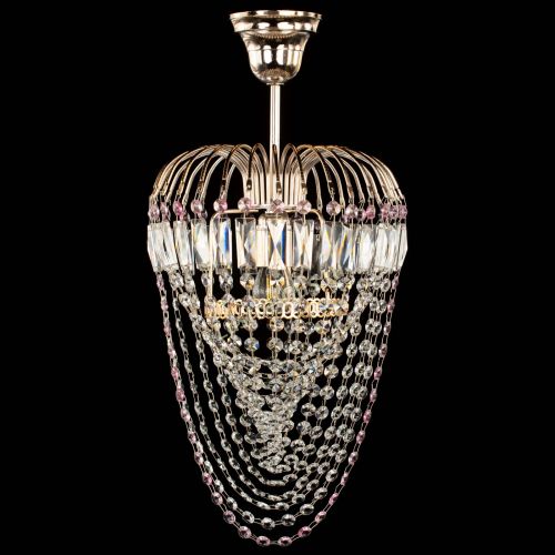 Люстра Малинка Водоворот розовая в Сочи Гусь Хрустальный