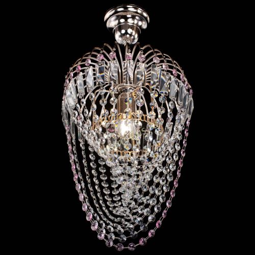 Люстра Малинка Водоворот розовая в Сочи Гусь Хрустальный