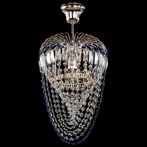 Люстра Малинка Водоворот синяя в Сочи Гусь Хрустальный
