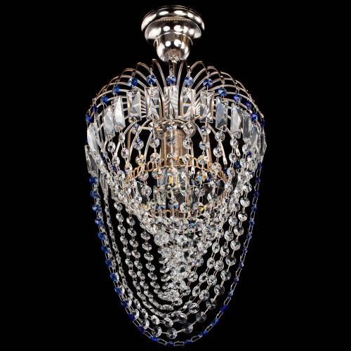 Люстра Малинка Водоворот синяя в Сочи Гусь Хрустальный