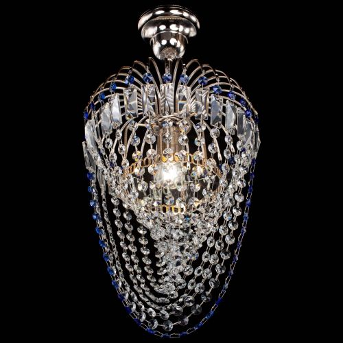 Люстра Малинка Водоворот синяя в Сочи Гусь Хрустальный