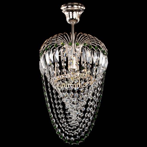 Люстра Малинка Водоворот зеленая в Сочи Гусь Хрустальный