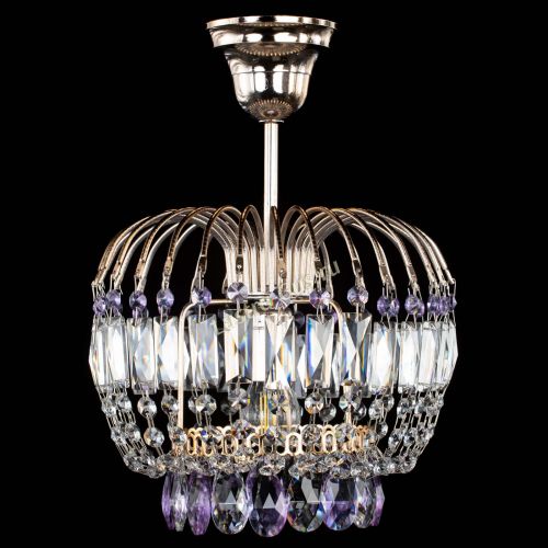 Люстра Малинка фиолетовая в Сочи Гусь Хрустальный