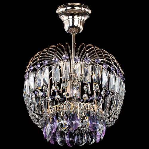 Люстра Малинка фиолетовая в Сочи Гусь Хрустальный