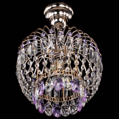 Люстра Малинка фиолетовая в Сочи Гусь Хрустальный