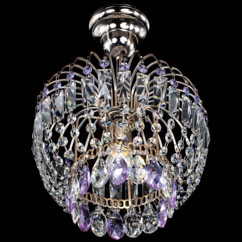 Люстра Малинка фиолетовая в Сочи Гусь Хрустальный