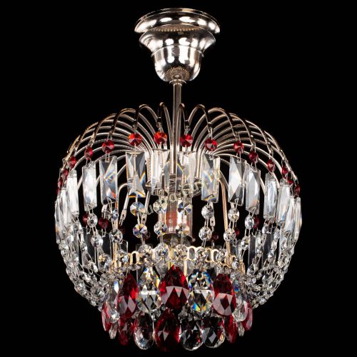 Люстра Малинка красная в Сочи Гусь Хрустальный