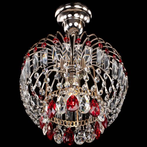 Люстра Малинка красная в Сочи Гусь Хрустальный