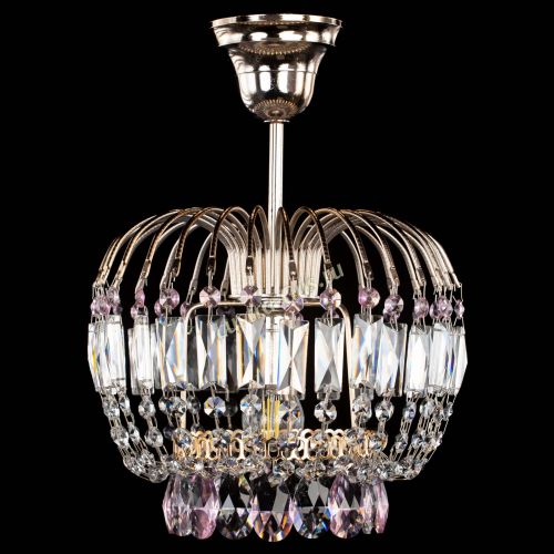 Люстра Малинка розовая в Сочи Гусь Хрустальный