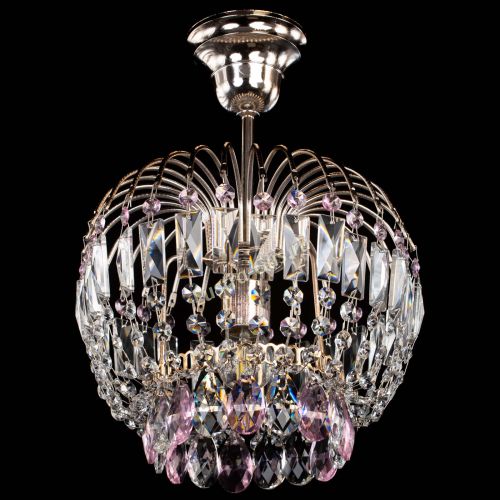 Люстра Малинка розовая в Сочи Гусь Хрустальный