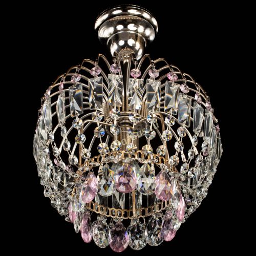 Люстра Малинка розовая в Сочи Гусь Хрустальный