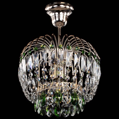 Люстра Малинка зеленая в Сочи Гусь Хрустальный