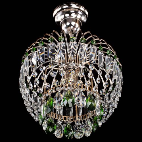 Люстра Малинка зеленая в Сочи Гусь Хрустальный