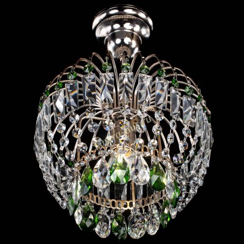 Люстра Малинка зеленая в Сочи Гусь Хрустальный