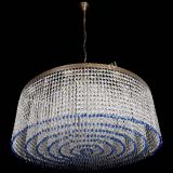 Люстра Милан капель №10 под бронзу синяя с подвесом в Сочи