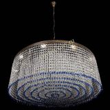 Люстра Милан капель №10 под бронзу синяя с подвесом в Сочи