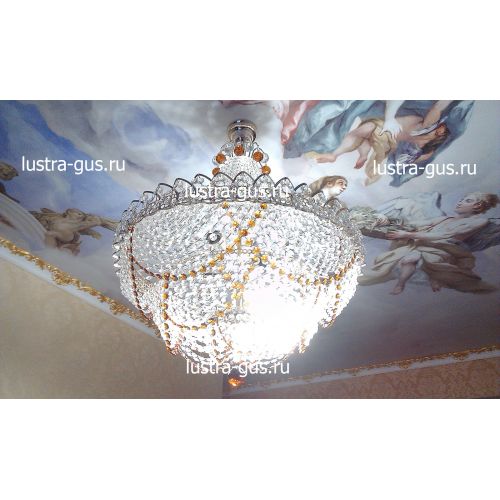 Люстра Натали с нарядом Роза чайная в Сочи Гусь Хрустальный