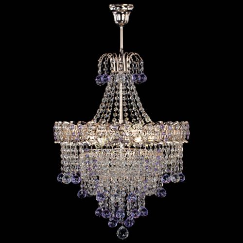 Люстра Натали Софья фиолетовая в Сочи Гусь Хрустальный