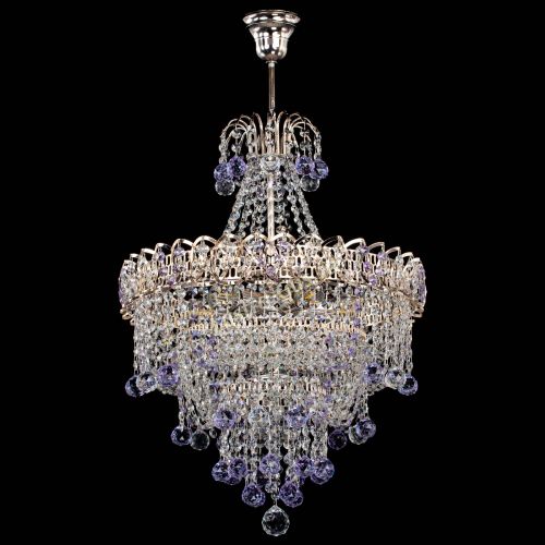 Люстра Натали Софья фиолетовая в Сочи Гусь Хрустальный