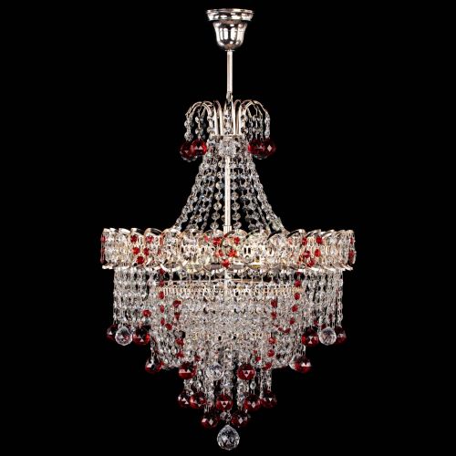 Люстра Натали Софья красная в Сочи Гусь Хрустальный