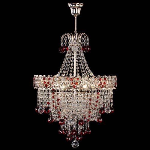 Люстра Натали Софья красная в Сочи Гусь Хрустальный