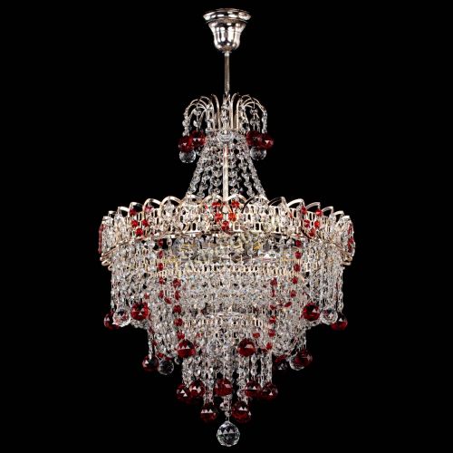 Люстра Натали Софья красная в Сочи Гусь Хрустальный