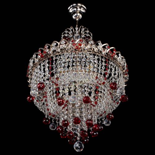 Люстра Натали Софья красная в Сочи Гусь Хрустальный