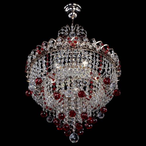 Люстра Натали Софья красная в Сочи Гусь Хрустальный