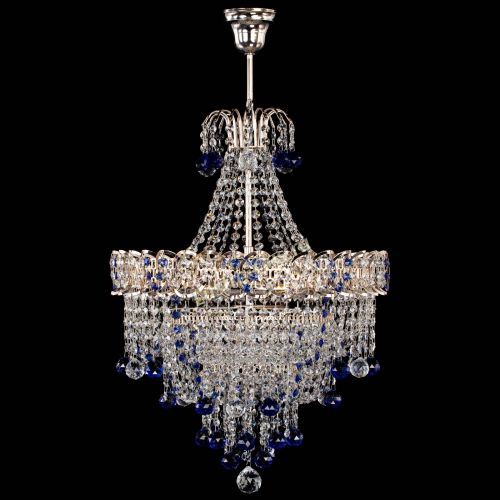 Люстра Натали Софья синяя в Сочи Гусь Хрустальный
