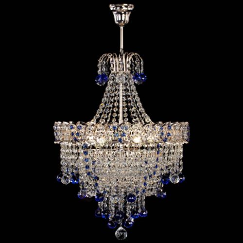 Люстра Натали Софья синяя в Сочи Гусь Хрустальный