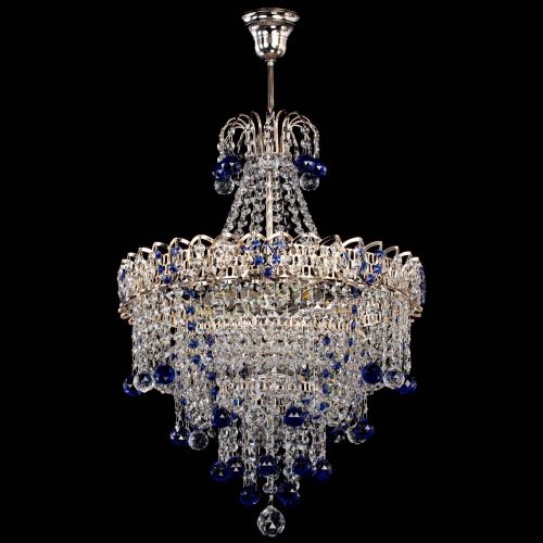 Люстра Натали Софья синяя в Сочи Гусь Хрустальный