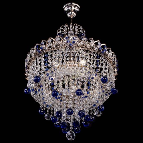 Люстра Натали Софья синяя в Сочи Гусь Хрустальный