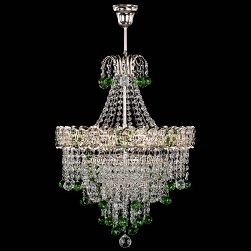 Люстра Натали Софья зеленая в Сочи Гусь Хрустальный