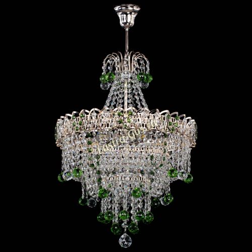 Люстра Натали Софья зеленая в Сочи Гусь Хрустальный