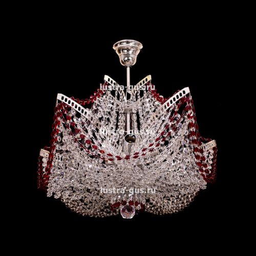 Люстра Лилия №4 цветная в Сочи Гусь Хрустальный