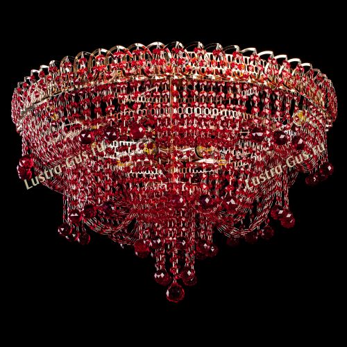 Люстра Водопад Софья красная в Сочи Гусь Хрустальный