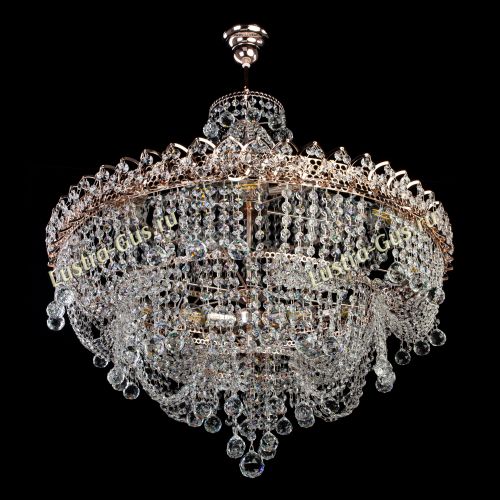 Люстра Водопад Софья с подвесом в Сочи Гусь Хрустальный