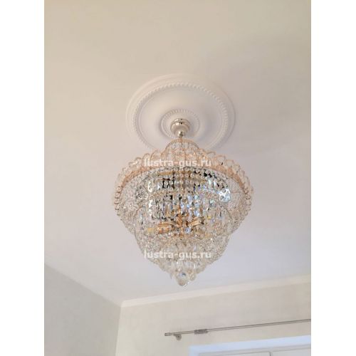 Люстра Водопад с подвесом  в Сочи Гусь Хрустальный