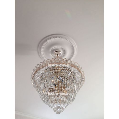 Люстра Водопад с подвесом  в Сочи Гусь Хрустальный