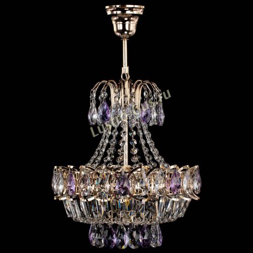 Люстра Ника 1 лампа фиолетовая в Сочи Гусь Хрустальный