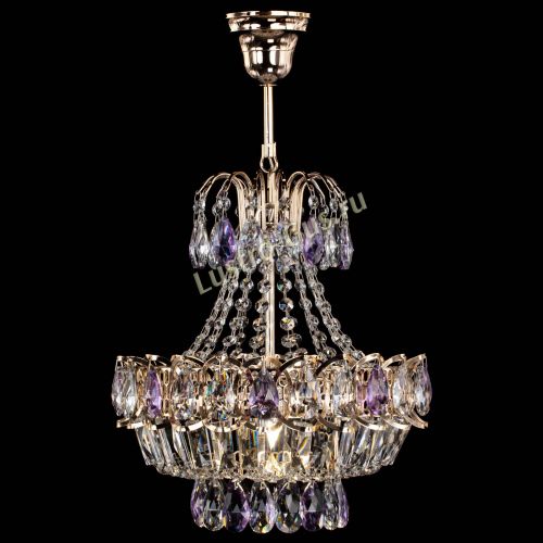 Люстра Ника 1 лампа фиолетовая в Сочи Гусь Хрустальный