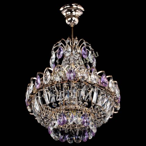 Люстра Ника 1 лампа фиолетовая в Сочи Гусь Хрустальный