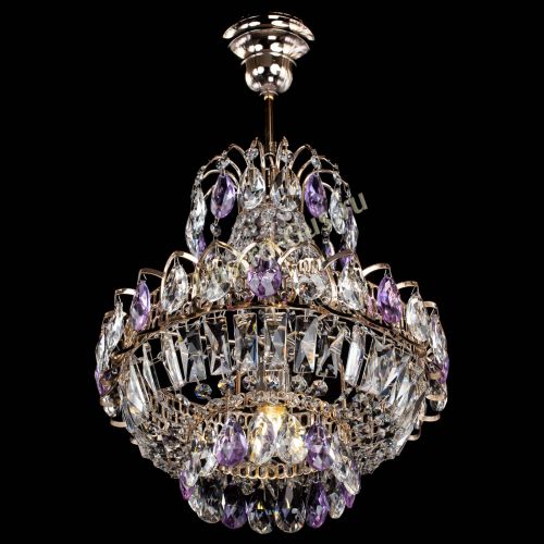 Люстра Ника 1 лампа фиолетовая в Сочи Гусь Хрустальный